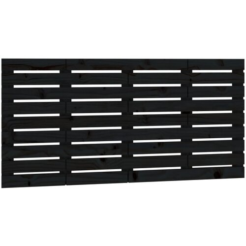 Maison Chic stensko posteljno vzglavje - vzglavna omarica - nočna omarica črno 126x3x63 cm trdna borovina, (21706782) Cene
