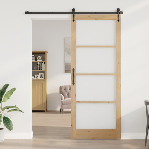 vidaXL Unutarnja vrata s staklom "ORKDAL" 93x232x4 cm Čvrsto drvo bor Cijene