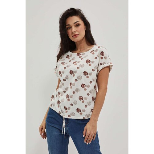 Moodo WOMEN&amp;#039;S T-SHIRT L-TS-4021 WHITE Slike