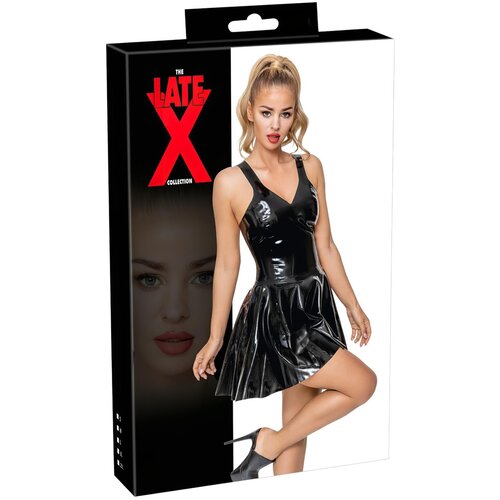 Latex Dress Black Slike