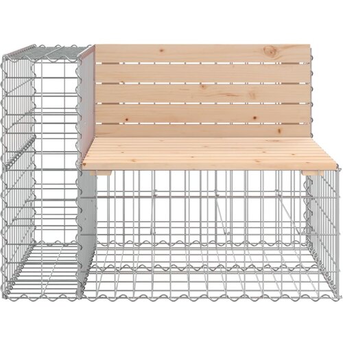  Vrtna klupa s gabionskim dizajnom 184x71x65,5 cm od borovine Slike