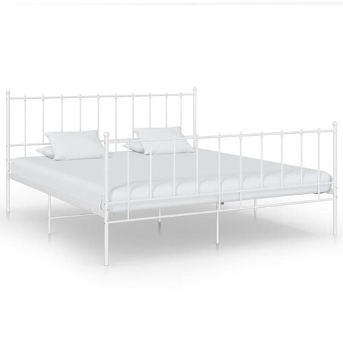 The Living Store Posteljni okvir bel kovinski 180x200 cm - Posteljni Okvir, (21526569) Slike