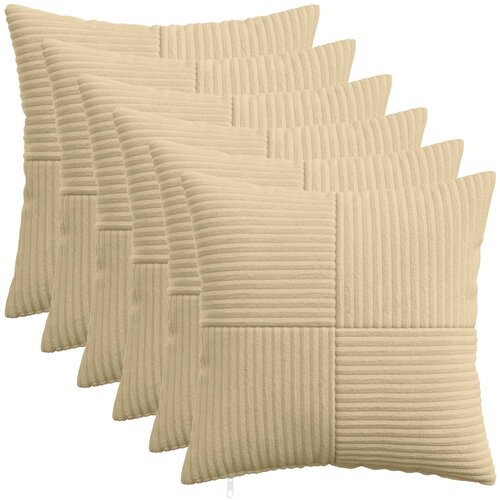 Presvlaka za jastuk 6 pcs ALMELO Siva zelena 30 x 30 cm Kord Cijene