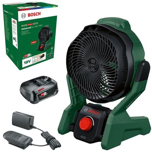 Bosch UniversalFan 18V-1000, aku ventilator set, baterija PBA 18V 2.0Ah + Punjač AL 18V-20 Slike