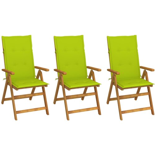 vidaXL zložljivi vrtni stoli 3 kosi z blazinami trden akacijev les Cene