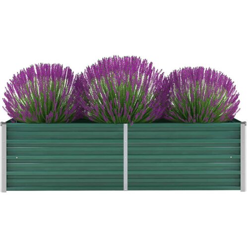 VidaXL Vrtna sadilica od pocinčanog čelika 160 x 40 x 45 cm zelena Slike