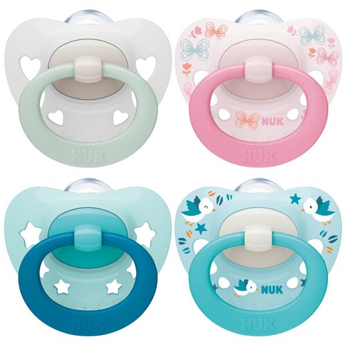 Nuk duda varalica - silikon Signature (0-6 m), 2 kom Multicolor Cijene