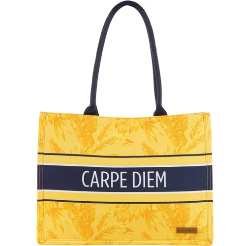 Svilanit modna torba Carpe Diem, rumena - 42,5 x 32,5 x 12 cm