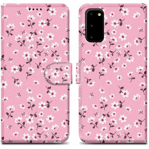 Cadorabo Ohi&amp;scaron;je, združljiv s Samsungom - Design Flower Rain &amp;scaron;t. 6 - Za&amp;scaron;čitni pokrov z magnetnim zapiranjem, funkcijo stojala in režo za kartico, (20591540) Slike