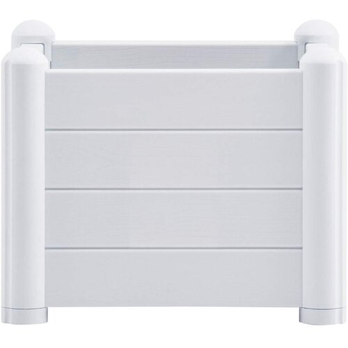  Povi&amp;scaron;ena vrtna gredica PP bijela 43 x 43 x 35 cm Slike