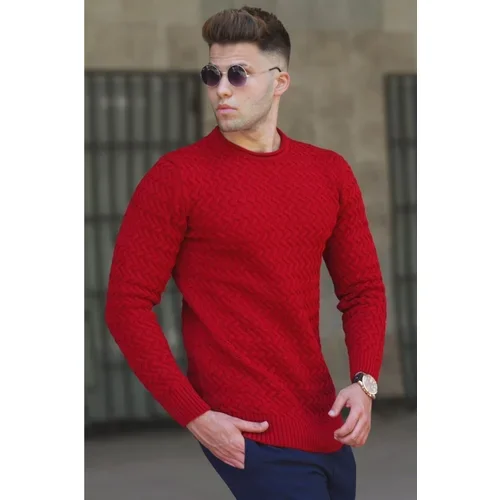 Madmext Sweater - Red - Slim fit