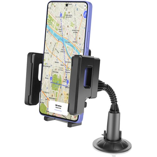 AVIZAR Prilagodljiv in vrtljiv držalo za pametni telefon v avtomobilu Pritrditev s priseskom, Črna, (5000192483) Cene