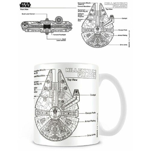 Star Wars Millennium Falcon Sketch Mug Cene