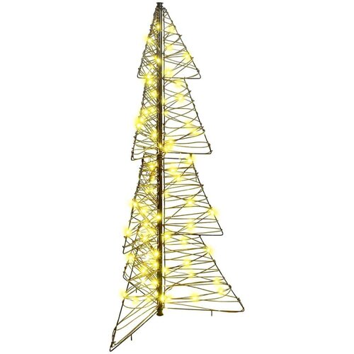 vidaXL Božično drevo med 100 LED Toplo bela 120 cm Ratan Cene