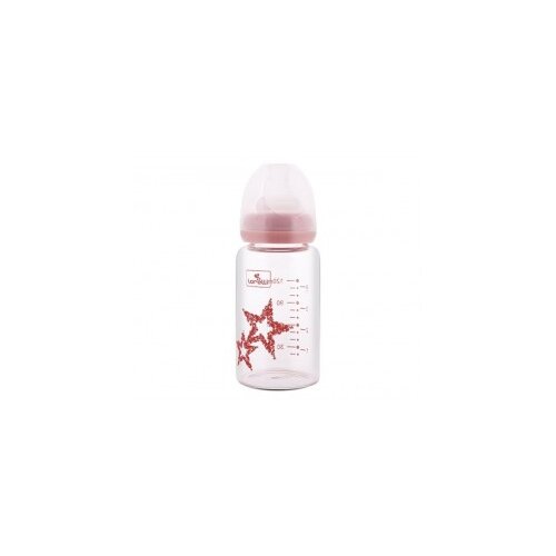 Lorelli staklena flašica za bebe 120ml sa Anti-Colic cuclom Pink Stars Slike