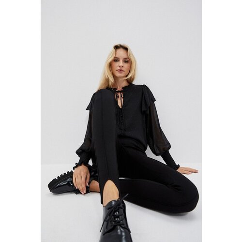 Moodo Shirt with tied neckline and ruffles Cene