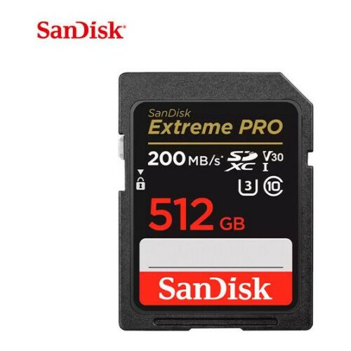 San Disk SDXC 512GB Extreme Pro 200MB/s V30 UHS-I Class10 U3 V30 Slike