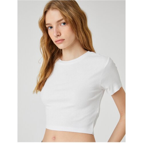 Koton Crop T-Shirt Viscose Short Sleeve Crew Neck Slike