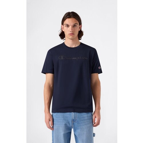 Champion Majice s kratkimi rokavi Short Sleeve T-Shirt Modra Slike