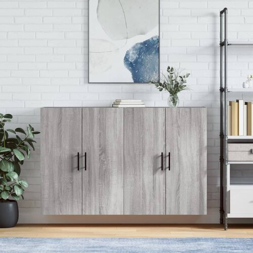 The Living Store Stenska omarica 2 kosa siva sonoma 69,5x34x90 cm - Stenska Omara, (21435100) Slike