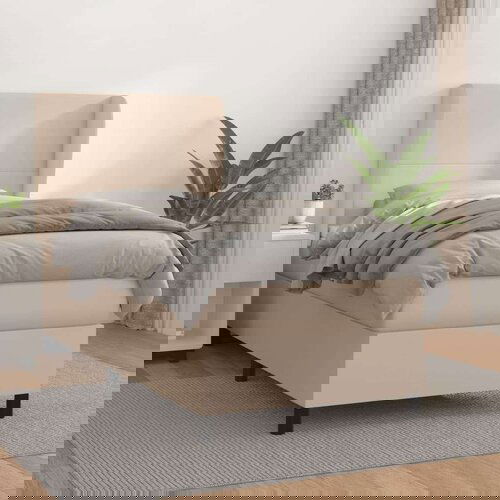  Box spring postelja z vzmetnico kapučino 80x200 cm umetno usnje, (20899896) Slike