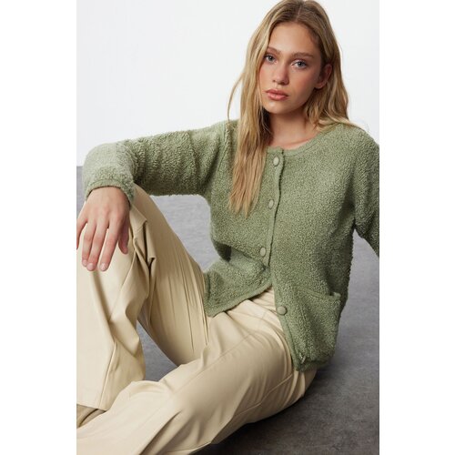 Trendyol Mint Boucle Pocket Knitwear Cardigan Cijene