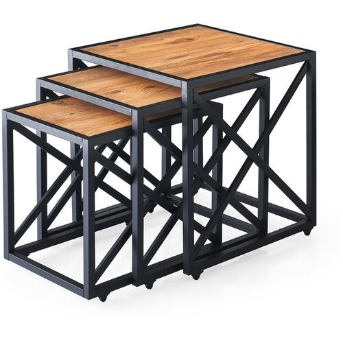 Hanah home Set klub stolova, 3 dijela Fly Oak Cene