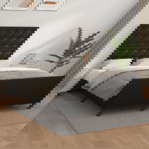vidaXL Okvir kreveta s uzglavljem crni 120 x 190 cm od umjetne kože Cene