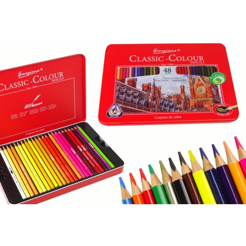  Set of 48 Art Crayons Metal Container Cijene