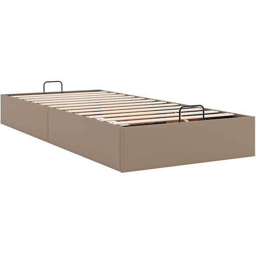VidaXL okvir kreveta bez madraca cappuccina 90x200 cm od umjetne kože Slike