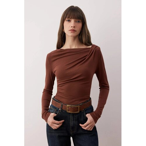 Trendyol Milla Ženska bluza Twoaw26Bz00088, Braon Cene