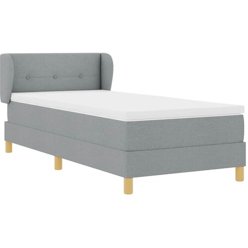  s opruga kutije Svjetlosiva 90 x 200 cm tkanina Slike