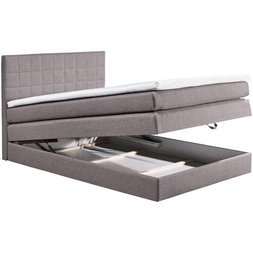 XORA POSTELJA BOXSPRING 120 cm x 200 cm , tekstil siva Slike