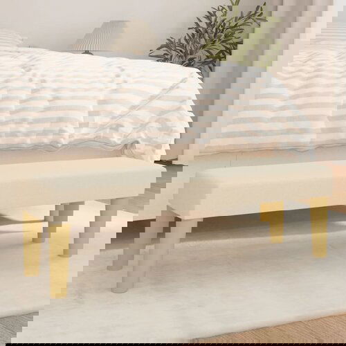 vidaXL Klupa krem 100x30x30 cm od tkanine Cijene