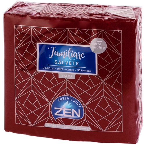 Zen Jednoslojne salvete Familiare 50/1 33X33 bordo Slike
