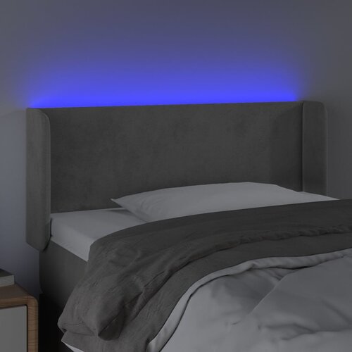  LED uzglavlje svjetlosivo 93x16x78/88 cm bar&amp;scaron;unasto Slike