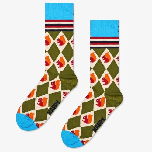 Happy Socks Dokolenke SQUIRREL ARGYLE SOCK Zelena Cene