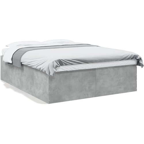vidaXL Okvir kreveta siva boja betona 160x200 cm od konstruiranog drva Cijene