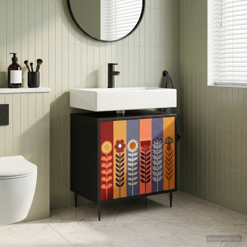  Kupaonski ormar ESSEN Crni hrast 60 x 40 x 61 cm Cijene