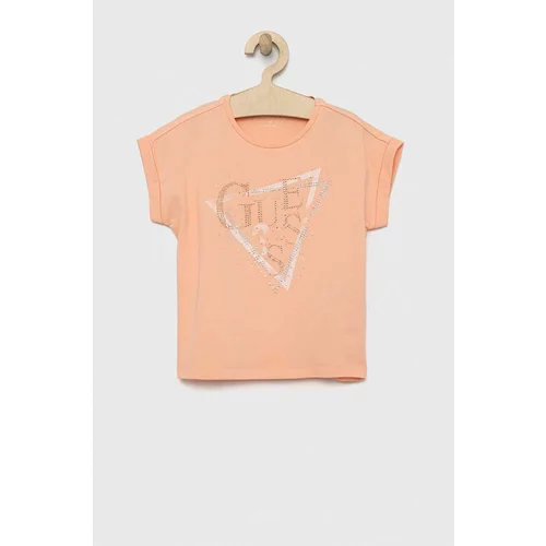 Guess Dječja majica kratkih rukava boja: narančasta