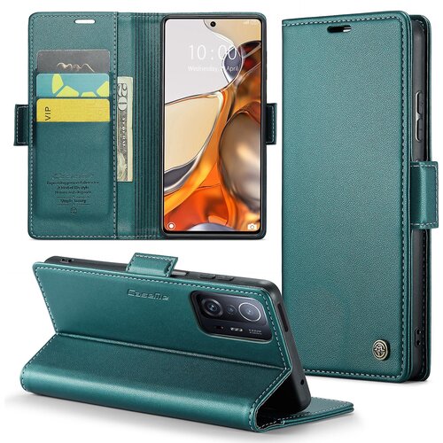 INORCO Preklopna torbica serije CASEME 023 z blokiranjem RFID za Xiaomi 11T 5G/11T Pro 5G, PU usnje, stojalo za denarnico, stojalo za telefon, (22033321) Slike