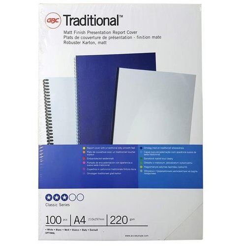  Karton za vezavo a4 1/100 gbc bel nesvetleč 220g ce080070 GBC-POTRO&amp;Scaron;NI Slike