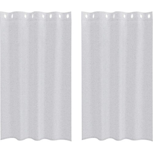 Voile zavjesa 2 pcs Svijetlo siva 175 x 140 cm Poliester Slike