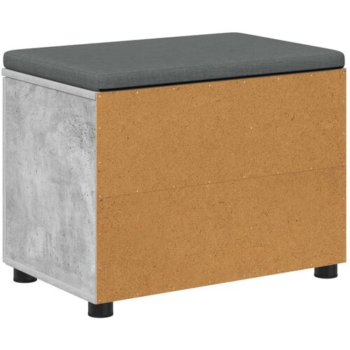  Klupa za hodnik s jastukom Betonsko Siva 60 x 38 x 46 cm Slike