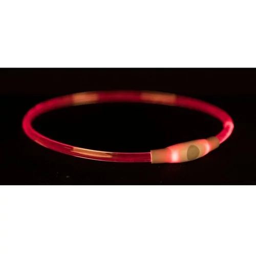 Trixie FLASH LIGHT RING USB L-XL Svjetleća ogrlica, crvena, veličina