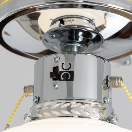  ZEVENTI - Plafonski ventilator NAVAGIO 1xE27/60W/230V crna/bela Slike