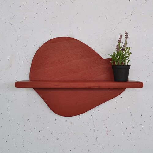 Hanah home Meh225 orange decorative wooden wall shelf Slike