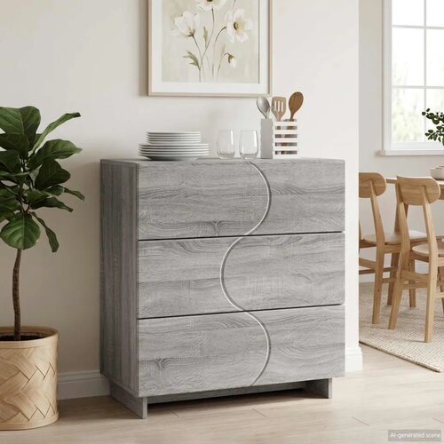  Komoda Siva Sonoma 70 x 38 x 75 cm Konstruirano drvo - Siva Sonoma Cijene