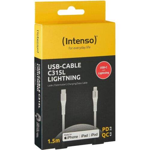 Intenso USB kabl za smartphone, USB type C to Lightning, 1.5 met. &ndash; USB-Cable C315L Cijene