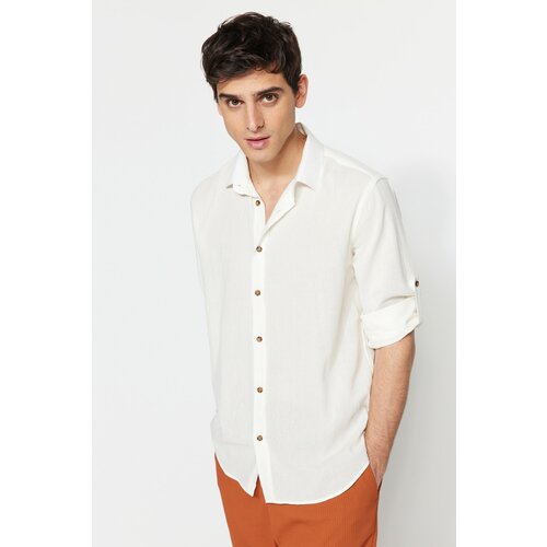 Trendyol shirt - white - regular fit Slike